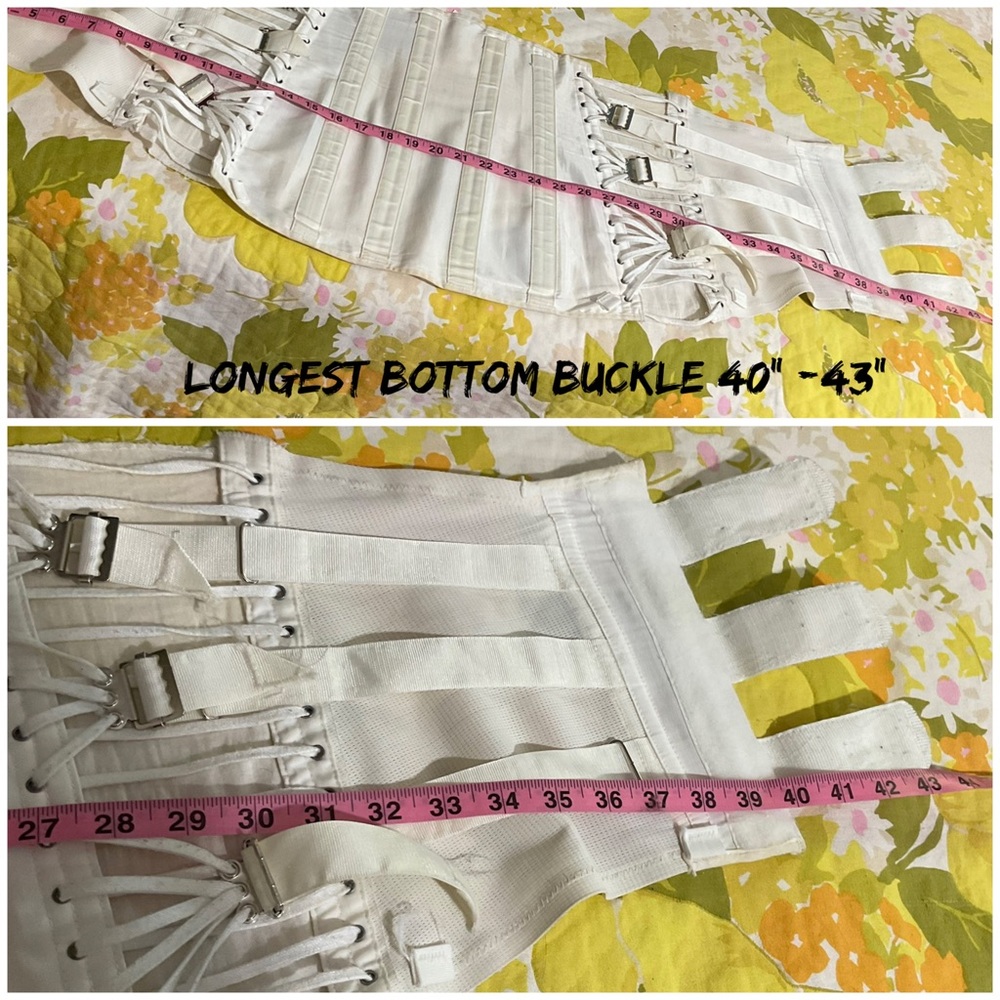 Vintage Laced Camp Corset Girdle 50’s W Boning Lumbar… - Gem